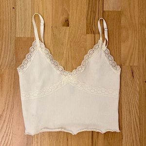 H&M White Lace Tank Top size S